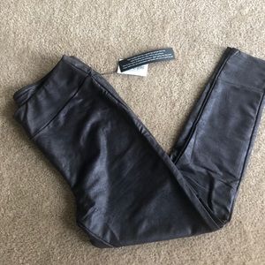 LuLaRoe luxe faux leather leggings - NWT XL GRAY